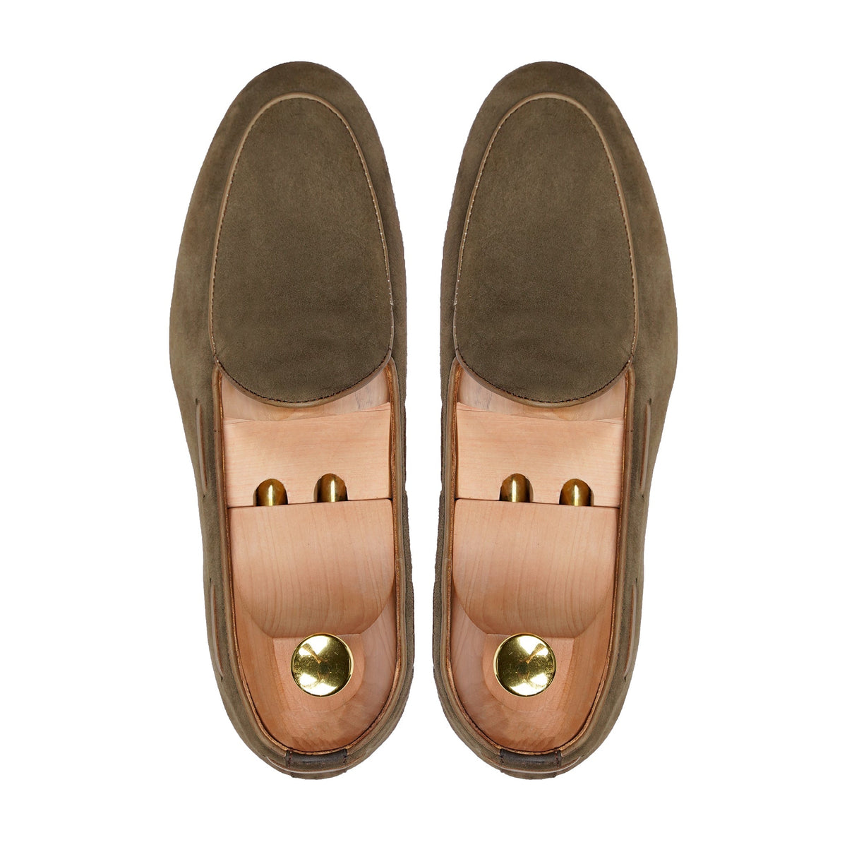 Anzio - Men's Dark Brown Kid Suede Loafer