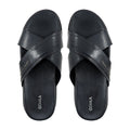 Vansi - Men's Black Calf Leather Slipper