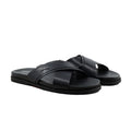 Vansi - Men's Black Calf Leather Slipper