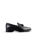 Dubasari - Men's Dark Black Pebble Grain and Hand Woven Calf Leather Loafer