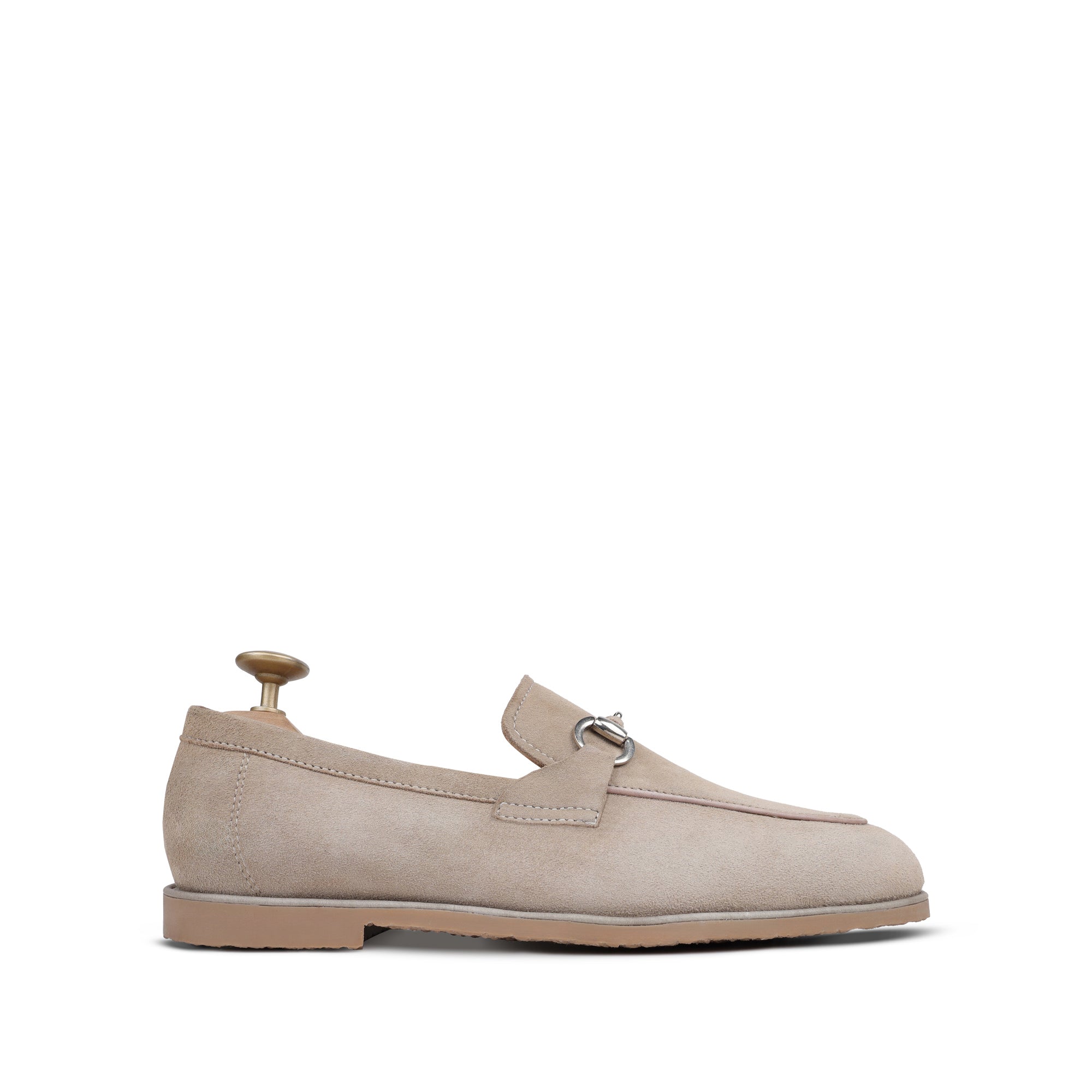 Albert - Men's Biege Goat Suede Loafer