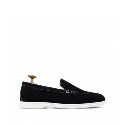 Crest - Men's Black Suede Loafer