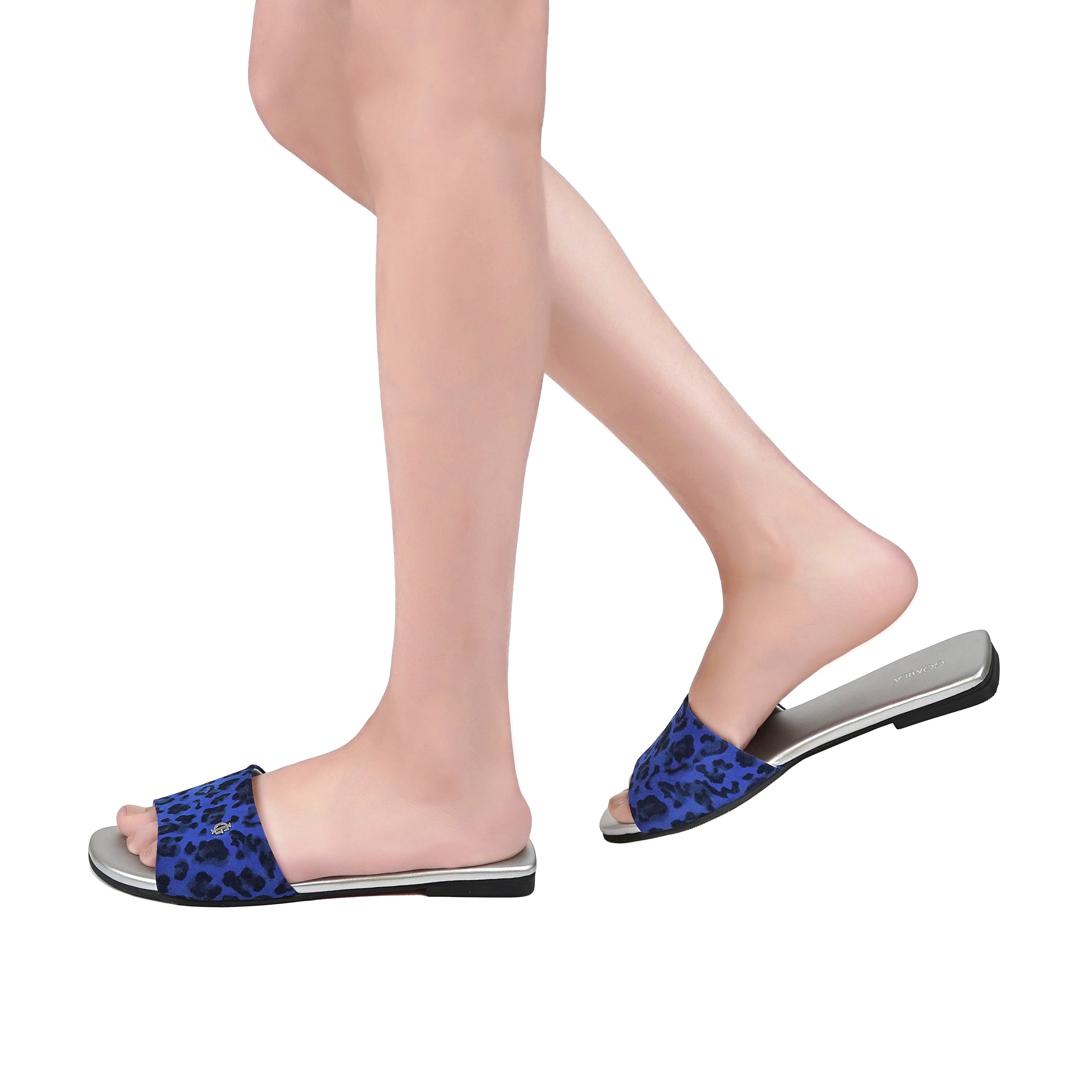 Abbie - Women's Blue and Black Slipper