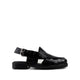 Saul - Men's Black Crocodile Printed Leather Sandal