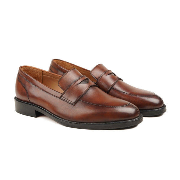 Kanoya - Men's Brown Calf Leather Loafer