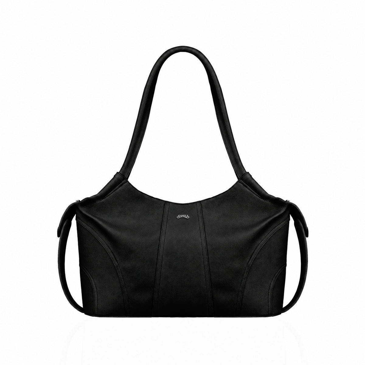 Amara - black Pebble Grain Leather Hand Bag
