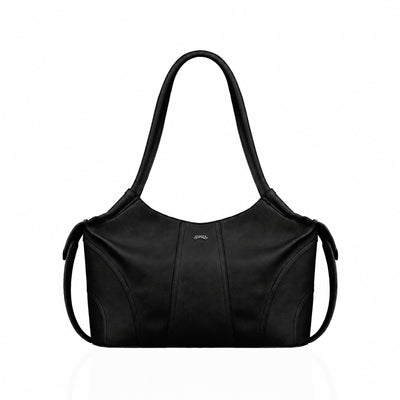 Amara - black Pebble Grain Leather Hand Bag