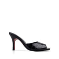 Elira - Women's Black Crocodile Print 90mm Heels