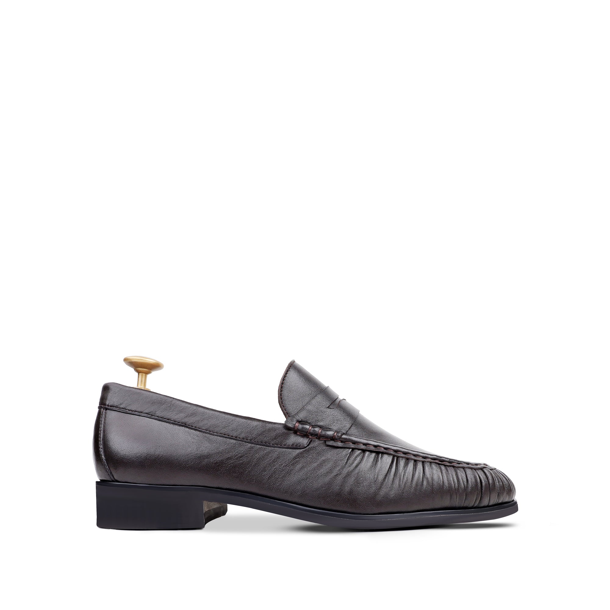 Alexis - Men's Dark Brown Sheep Skin Leather Loafer