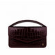 Victoria  - Oxblood Crocodile Textured Micro Bag