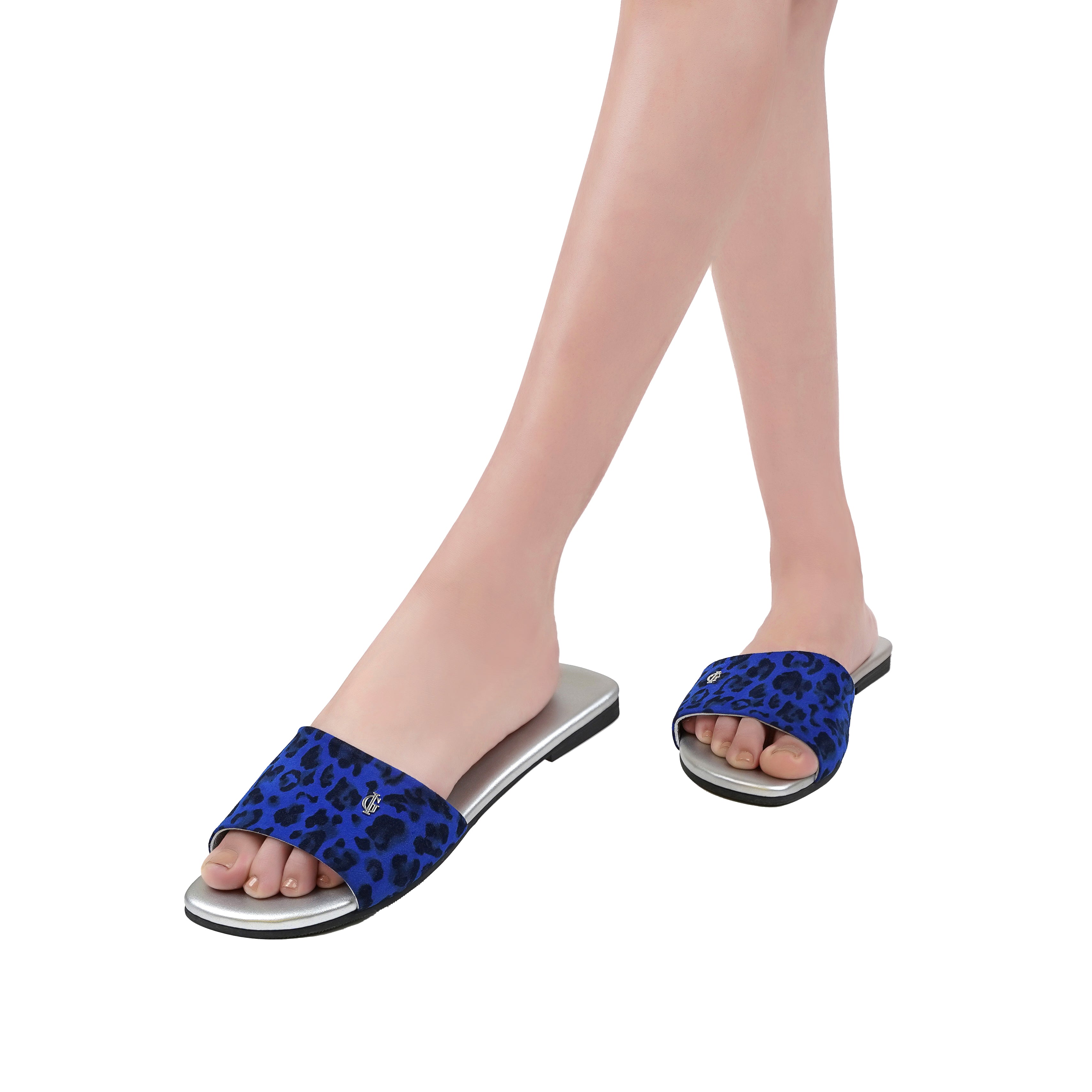 Abbie - Women's Blue and Black Slipper