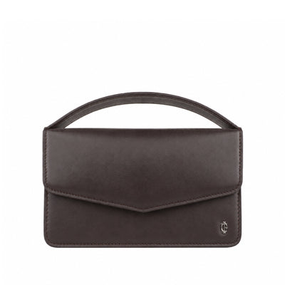 Victoria  - Chocolate Brown Micro Hand Bag