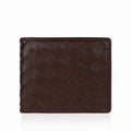 Rico - Dark Brown Woven Calf Leather Wallet