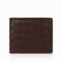 Rico - Dark Brown Woven Calf Leather Wallet