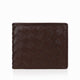 Rico - Dark Brown Woven Calf Leather Wallet