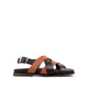 Galo - Men's Dark Brown & Tan Calf Leather Sandal