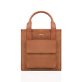 Velva - Cognac Kid Seude Hand Bag