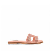 Sierra - Women's Rose Pink Rhinestone Slipper