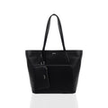 Demi - Black Milled Faux Leather Hand Bag