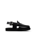 Evan - Children’s Black Calf Leather Sandal