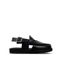 Evan - Children’s Black Calf Leather Sandal
