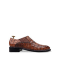 Adler - Men's Tan Crocodile Textured Goodyear Welted Leather Oxford