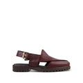 Bronx - Men's Oxblood Pebble Grain Leather Sandal