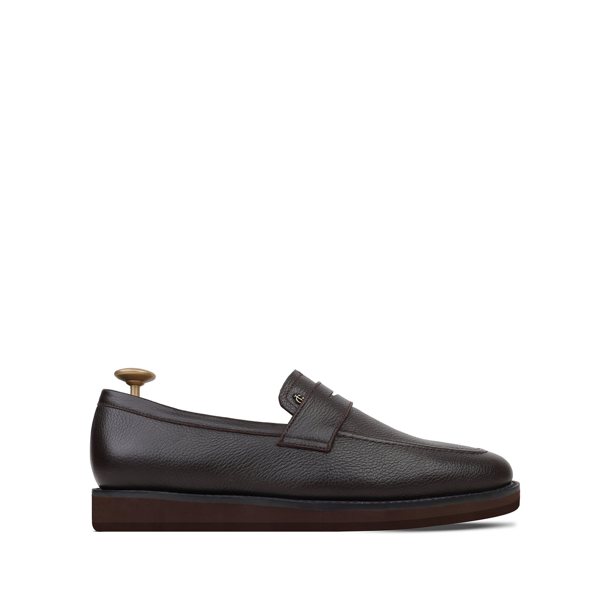 Emory - Men's Dark Brown Milled Leather Casual