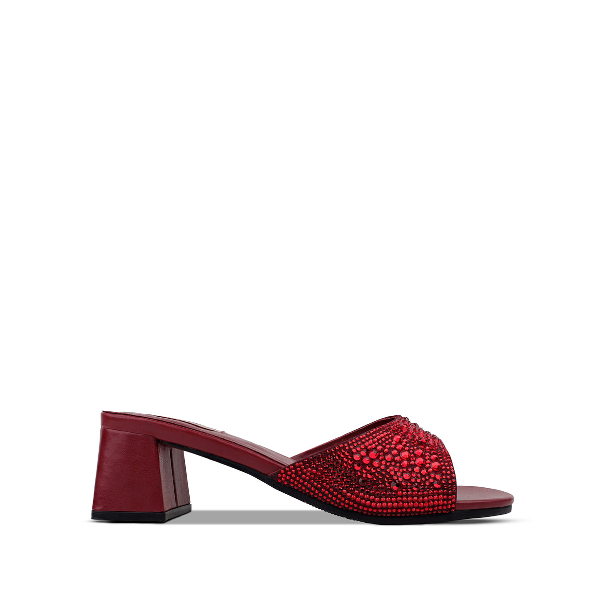 Mara - Women's Oxblood Rhinestone 50mm Heels