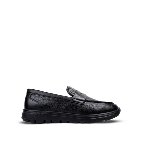Otto - Men's Black Milled Leather Sneaker