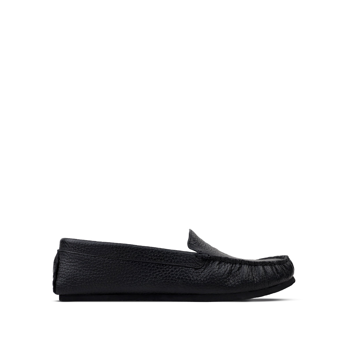 Amira - Women's Black Milled Leather Driver