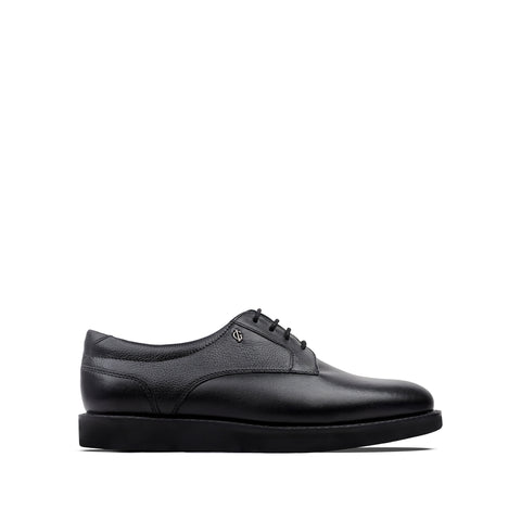 Mark - Men's Black Milled Leather Derby