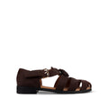 Zilpah - Men's Chocolate Brown Suede Sandal