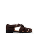 Zilpah - Men's Chocolate Brown Suede Sandal