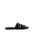 Kiara - Men's Black Calf Leather Slippers