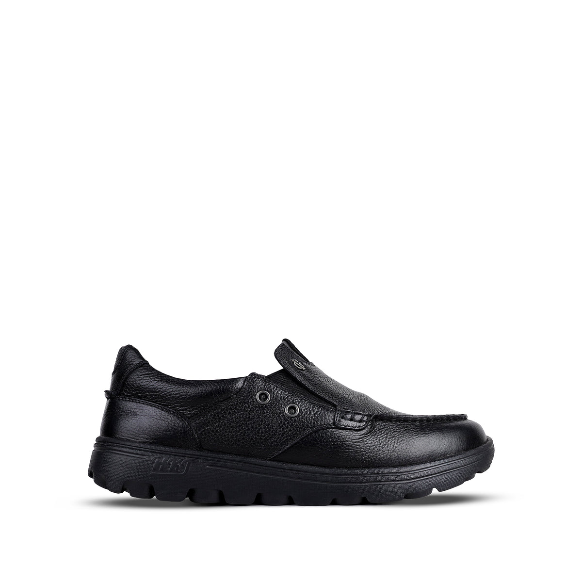 Jude - Men's Black Milled Leather Sneaker