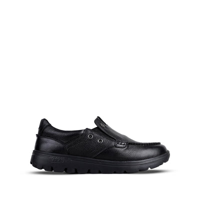 Jude - Men's Black Milled Leather Sneaker