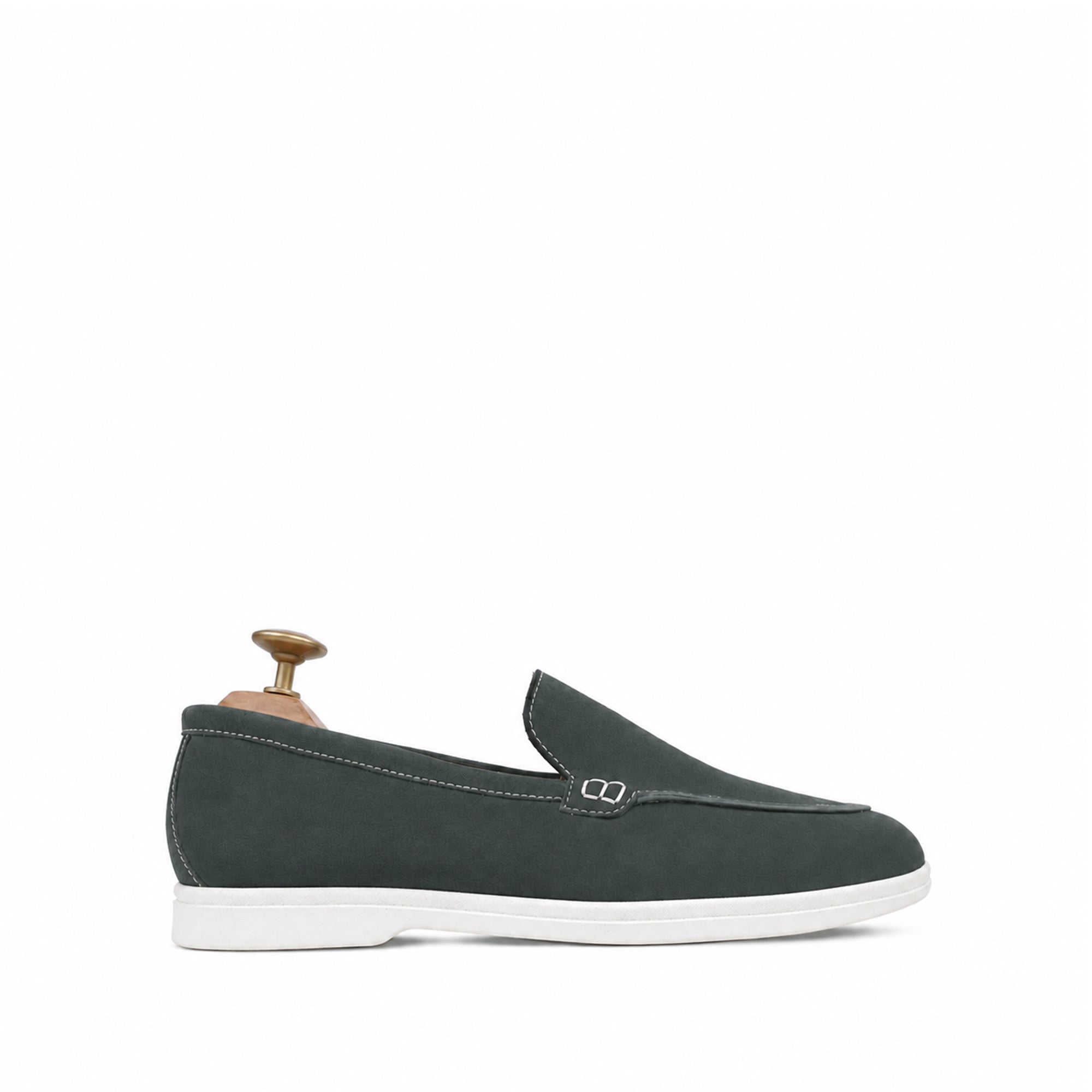 Crest - Men's Charcoal Grey Suede Loafer