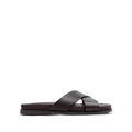 Elvo - Men's Dark Brown Pebble Grain Leather Slipper