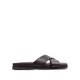 Elvo - Men's Dark Brown Pebble Grain Leather Slipper