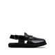 Nate - Children’s Black Box Leather Sandal