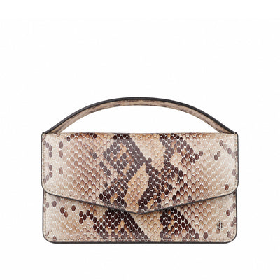 Victoria  - Snake Brown Print Micro Bag