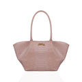 Luvra - Women's Pink Faux Crocodile Leather Bag