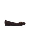 Leah - Dark Brown Suede Leather Pump
