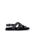 Galo - Men's Black & Grey Calf Leather Sandal