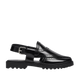 Brooklyn - Men's Black Box Leather High Shine Sandal