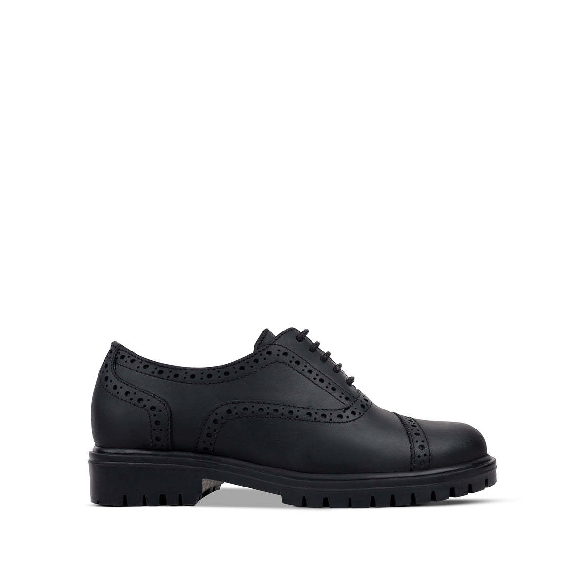 Bret -  Children's Black Leather Oxford