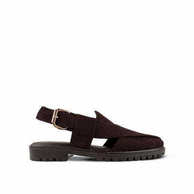 Mariano - Men's Chocolate Brown Suede Sandal