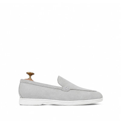 Crest - Men's Steel Grey Split Suede Loafer