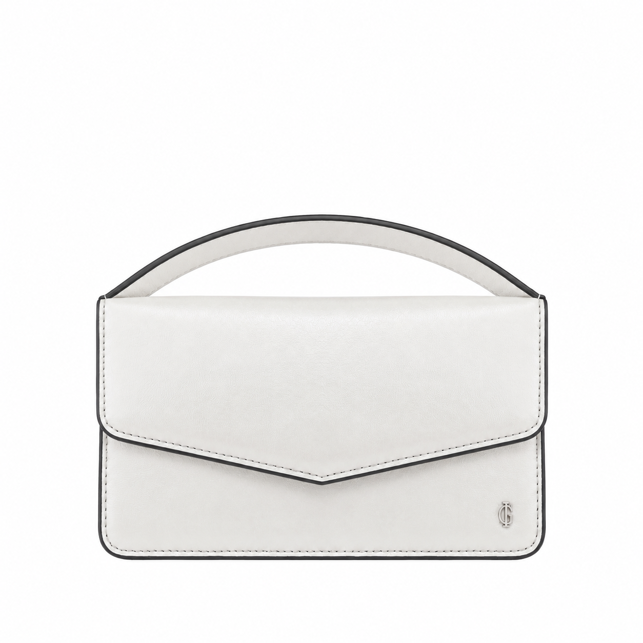 Victoria  - Pearl White Micro Hand Bag